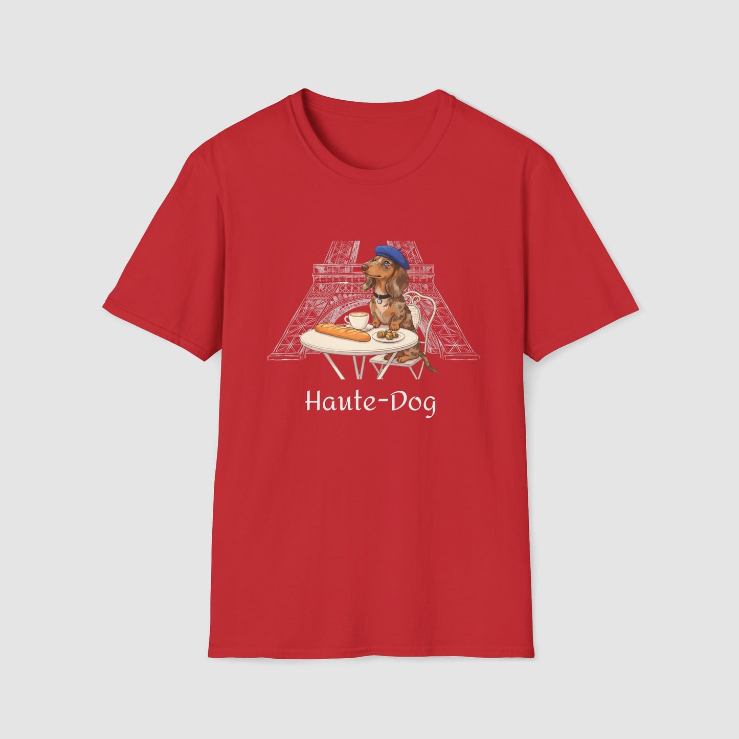 Haute-Dog Paris Dachshund | Unisex Softstyle T-Shirt