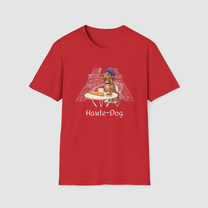 Haute-Dog Paris Dachshund | Unisex Softstyle T-Shirt