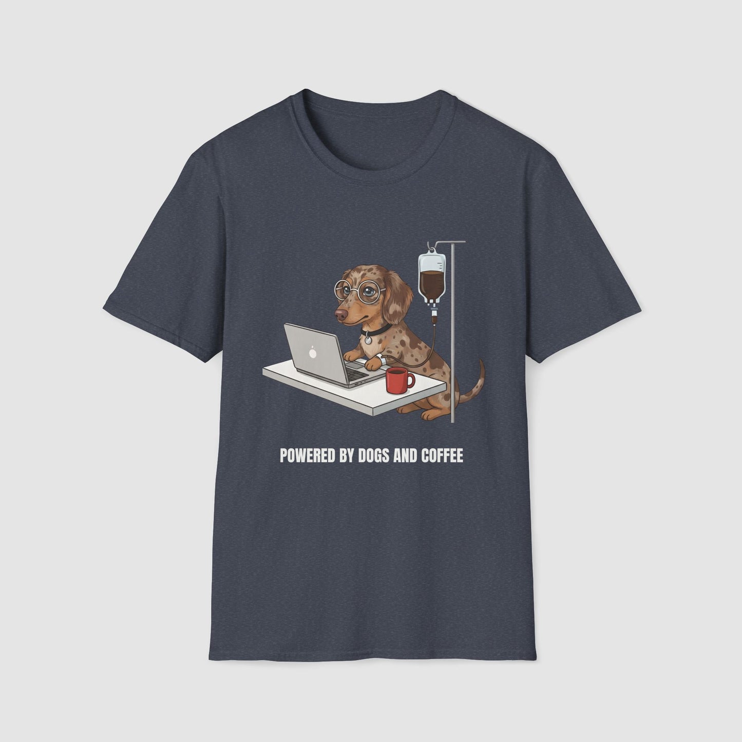 Powered by Dogs and Coffee | Unisex Softstyle T-Shirt