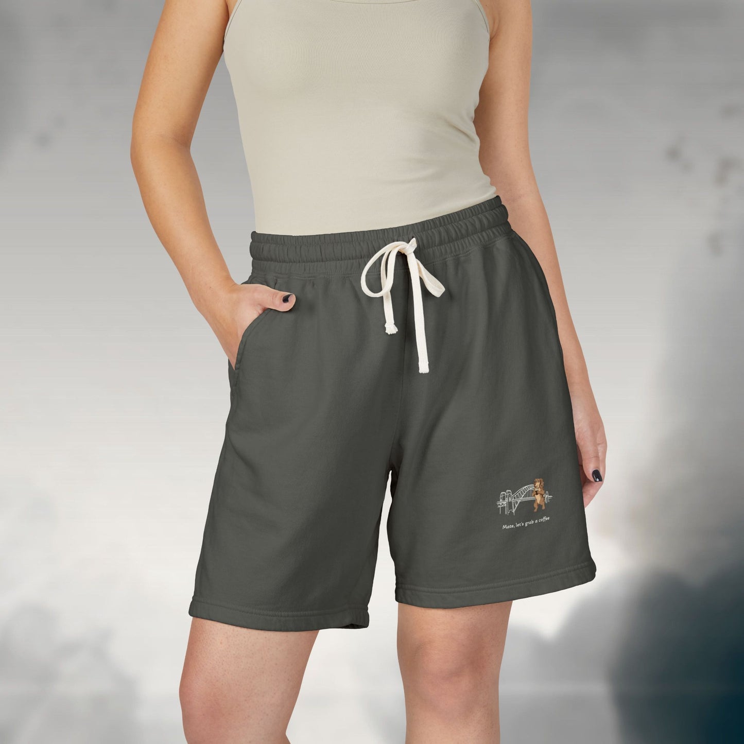 Mate Let's Grab A Coffee | Unisex Lightweight Sweat Shorts