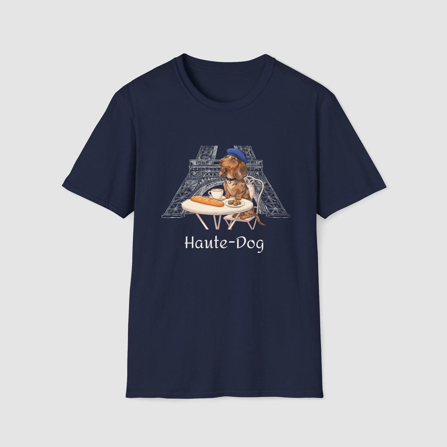 Haute-Dog Paris Dachshund | Unisex Softstyle T-Shirt