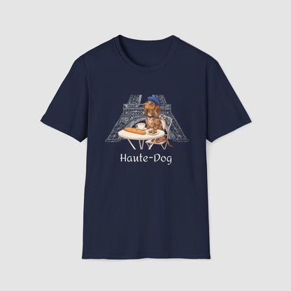 Haute-Dog Paris Dachshund | Unisex Softstyle T-Shirt