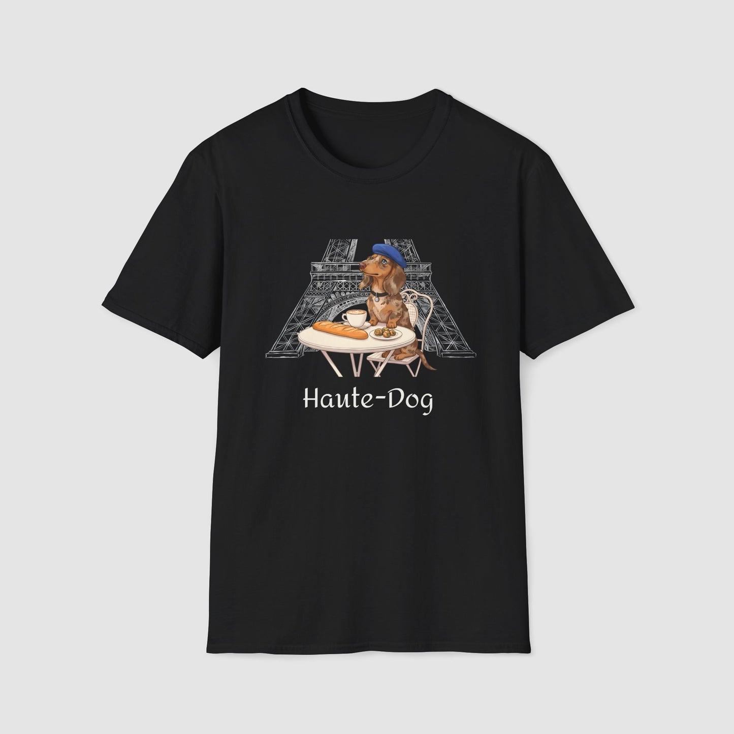Haute-Dog Paris Dachshund | Unisex Softstyle T-Shirt
