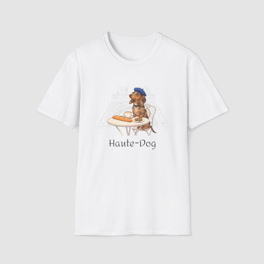 Haute-Dog Paris Dachshund | Unisex Softstyle T-Shirt