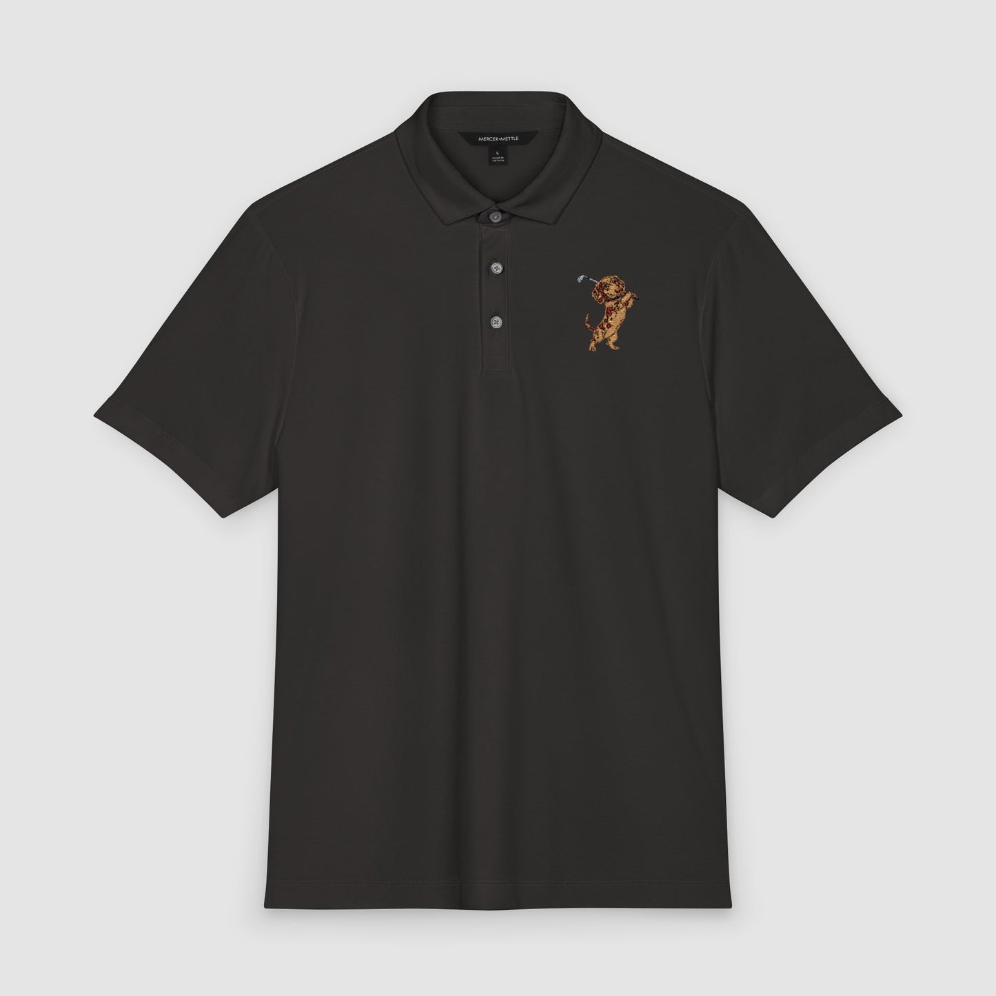 Quiet Nine | Men’s Embroidered Stretch Polo