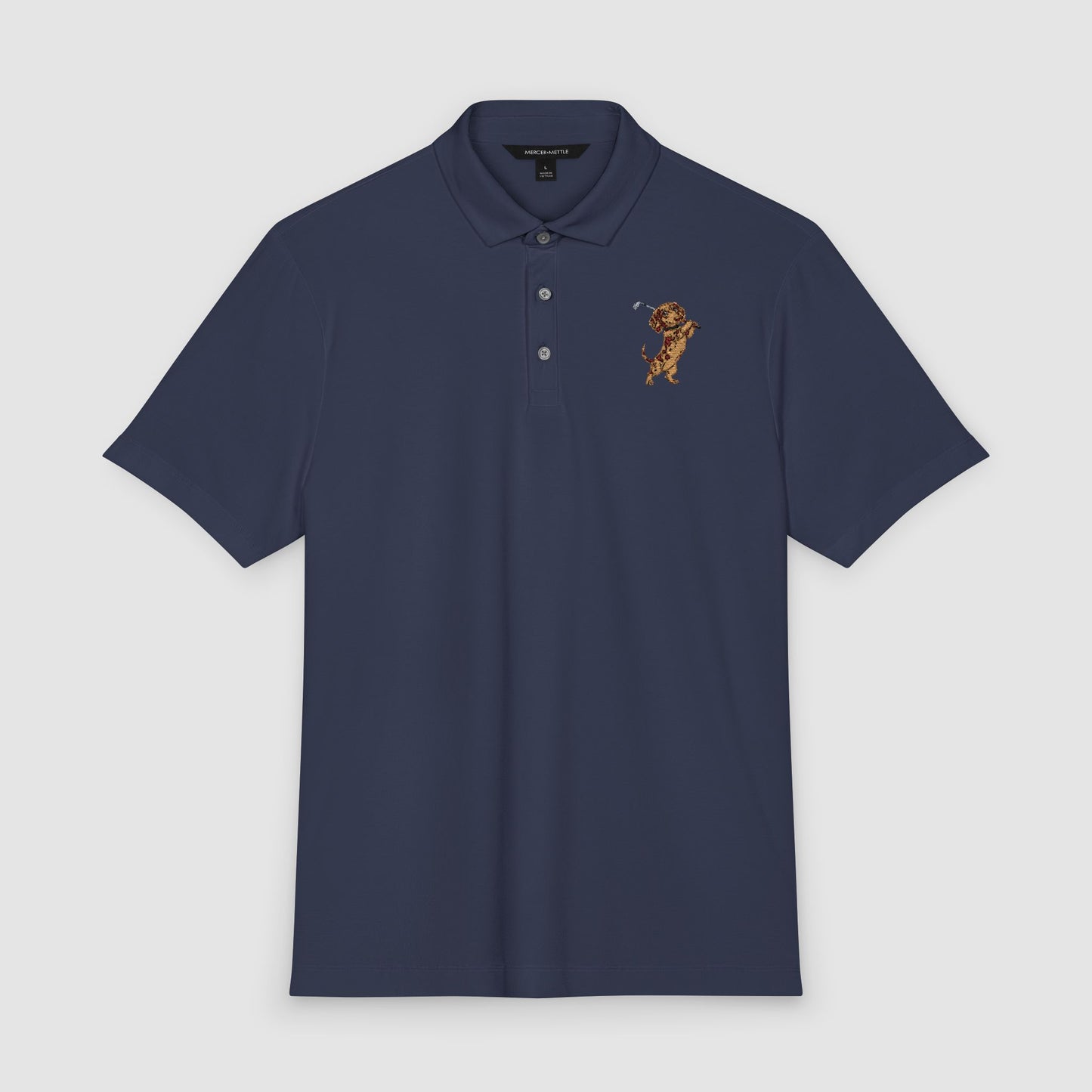 Quiet Nine | Men’s Embroidered Stretch Polo