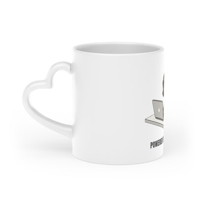 Powered by Dogs and Coffee | Heart-Shaped Mug | 11oz