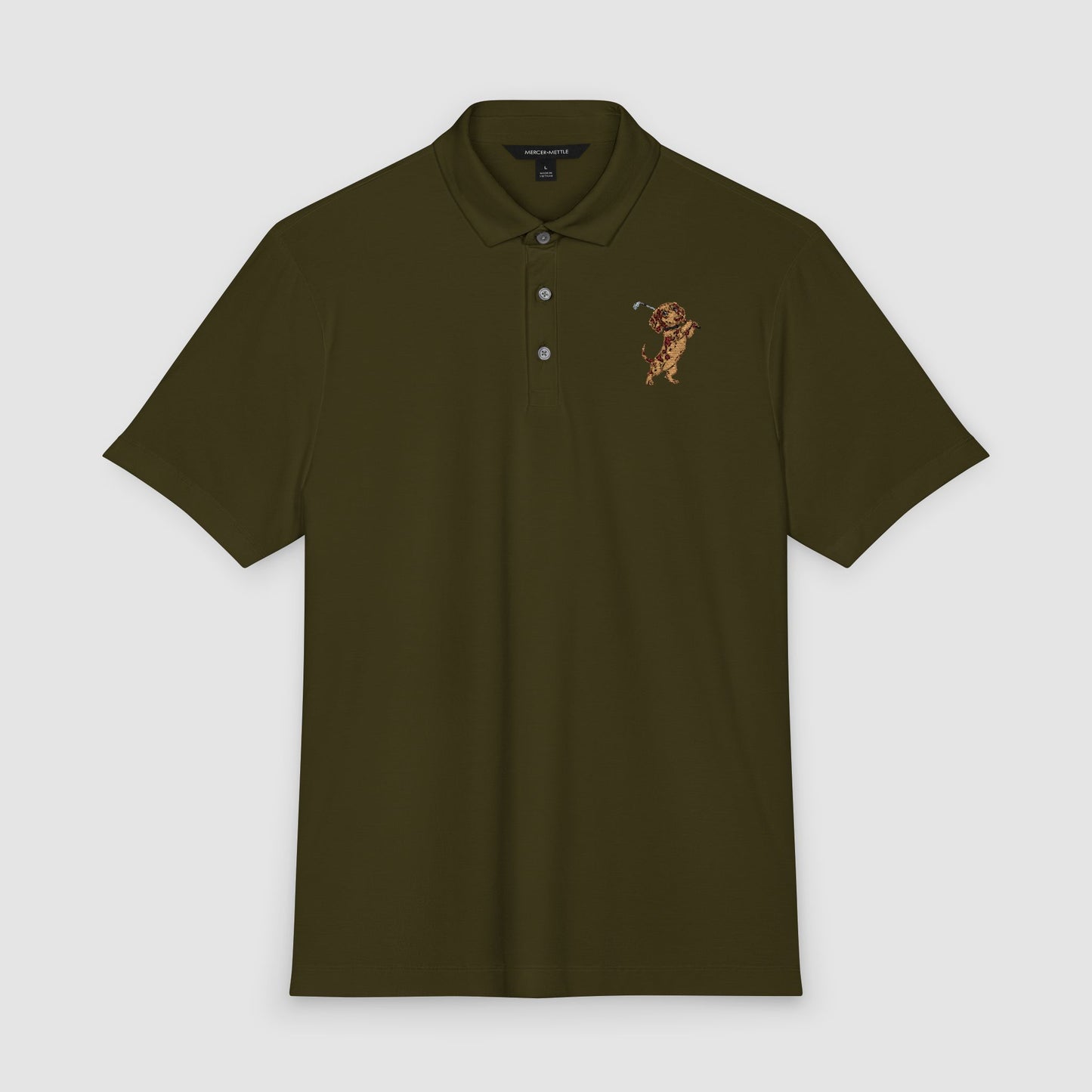 Quiet Nine | Men’s Embroidered Stretch Polo