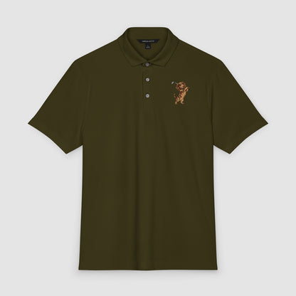 Quiet Nine | Men’s Embroidered Stretch Polo
