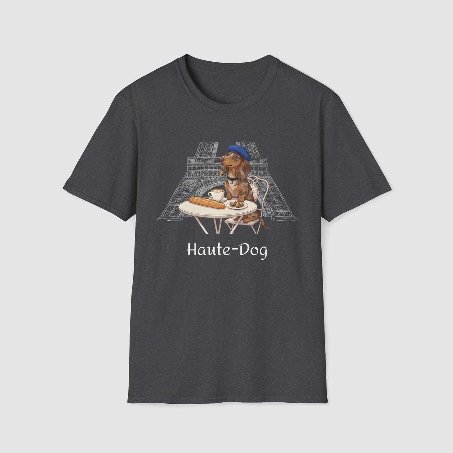 Haute-Dog Paris Dachshund | Unisex Softstyle T-Shirt