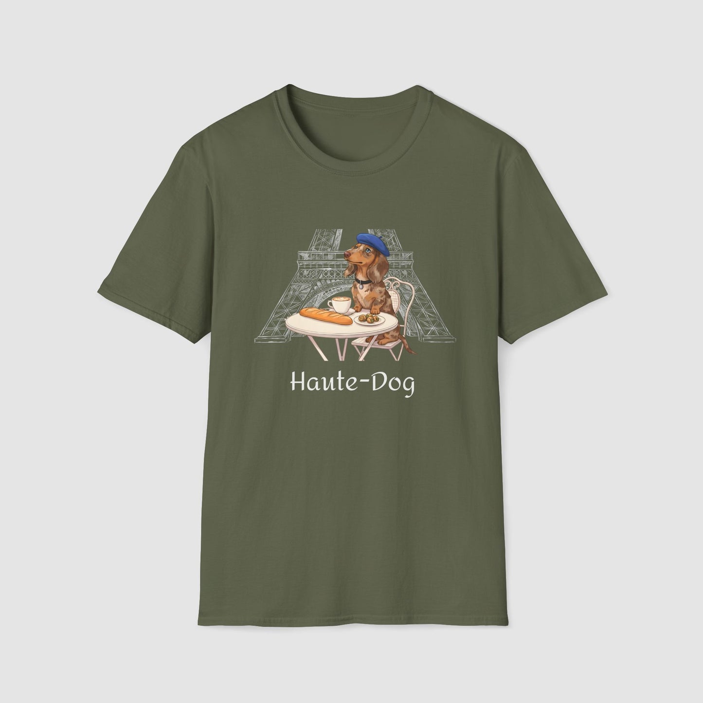 Haute-Dog Paris Dachshund | Unisex Softstyle T-Shirt
