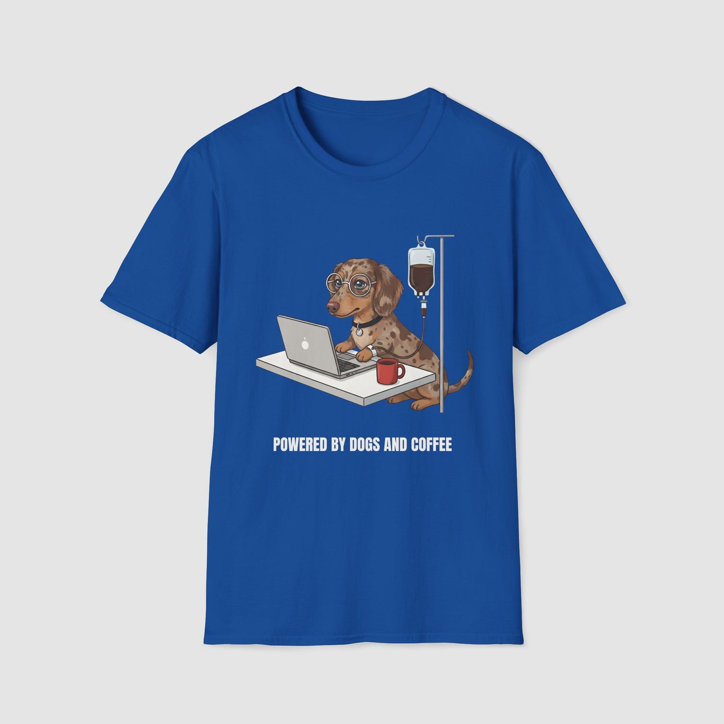 Powered by Dogs and Coffee | Unisex Softstyle T-Shirt
