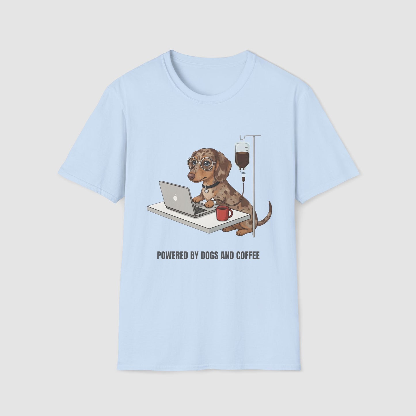 Powered by Dogs and Coffee | Unisex Softstyle T-Shirt