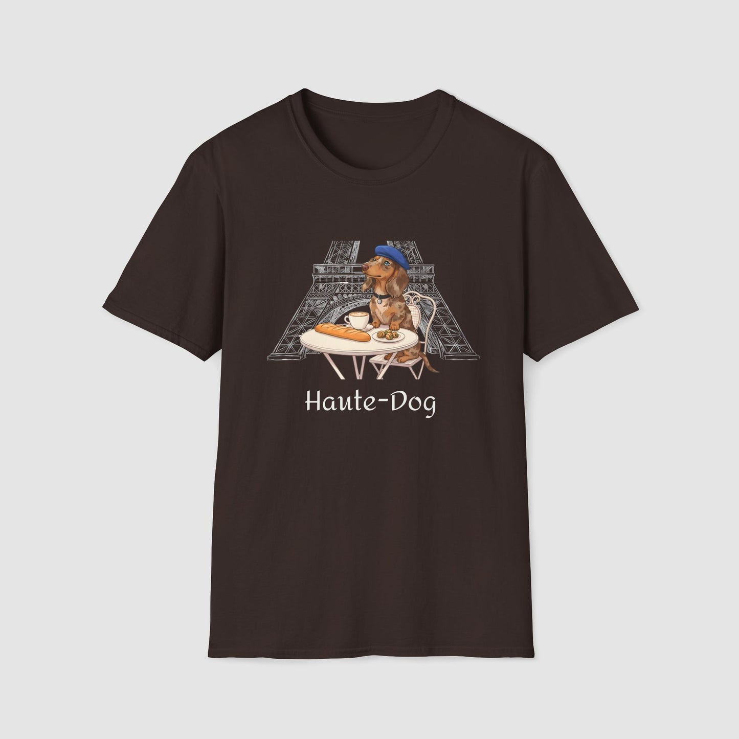 Haute-Dog Paris Dachshund | Unisex Softstyle T-Shirt