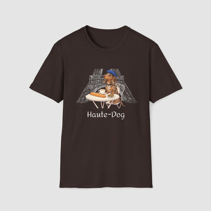 Haute-Dog Paris Dachshund | Unisex Softstyle T-Shirt