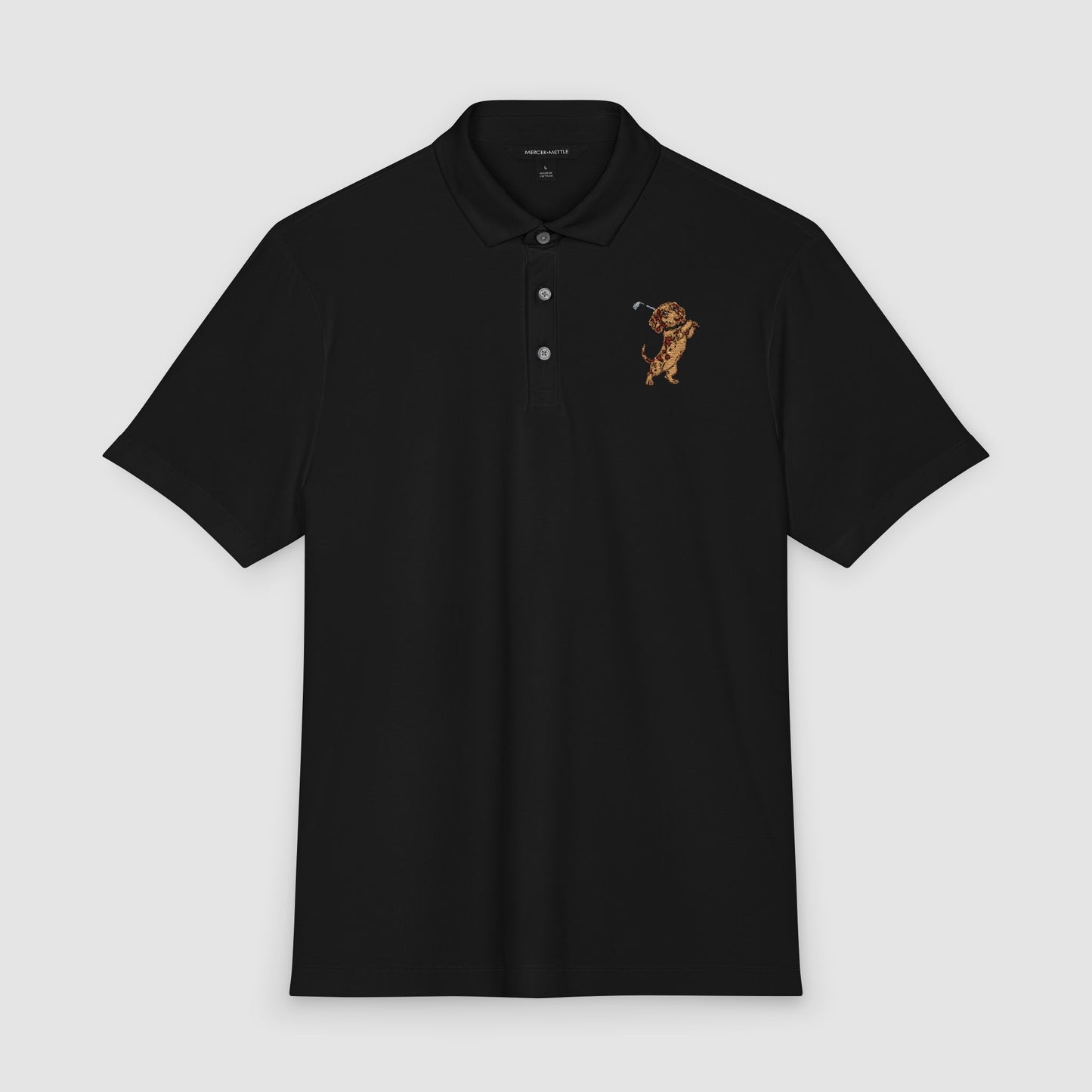 Quiet Nine | Men’s Embroidered Stretch Polo