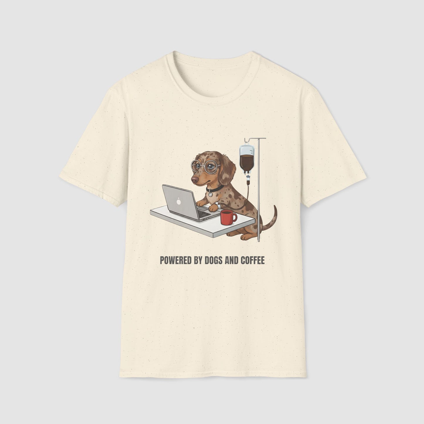 Powered by Dogs and Coffee | Unisex Softstyle T-Shirt