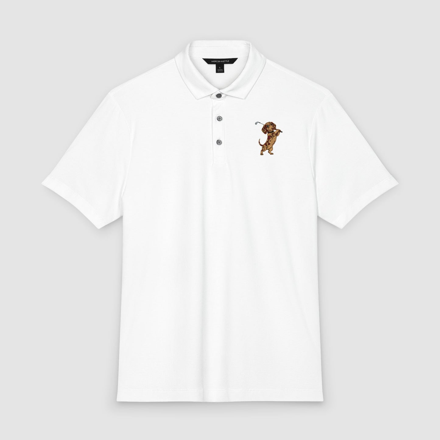 Quiet Nine | Men’s Embroidered Stretch Polo
