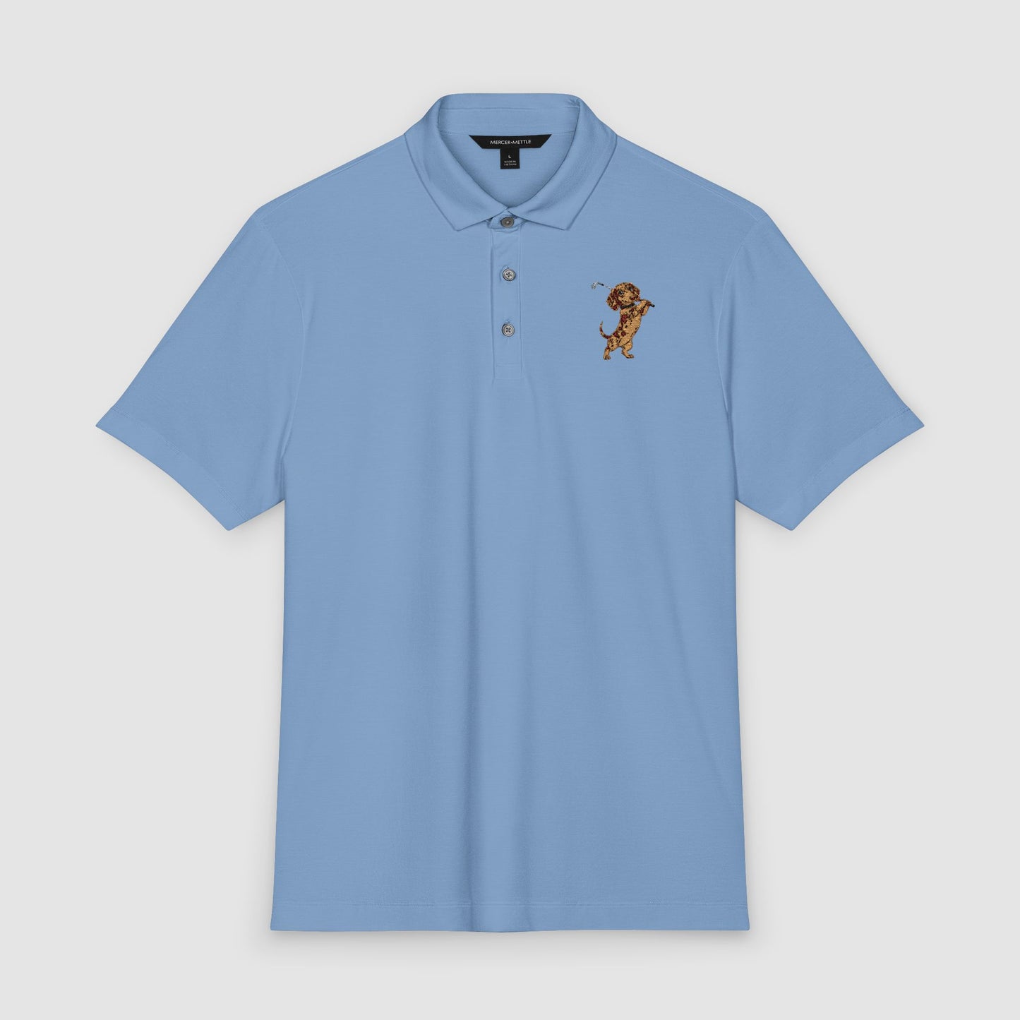 Quiet Nine | Men’s Embroidered Stretch Polo