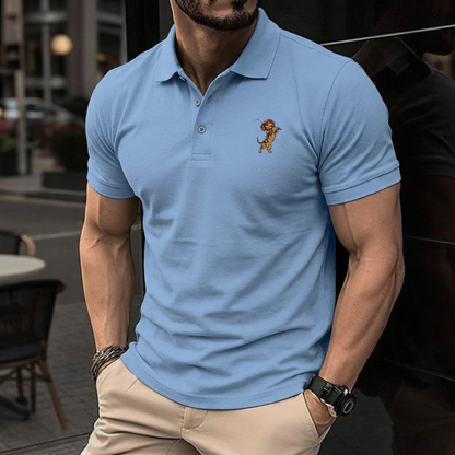 Quiet Nine | Men’s Embroidered Stretch Polo